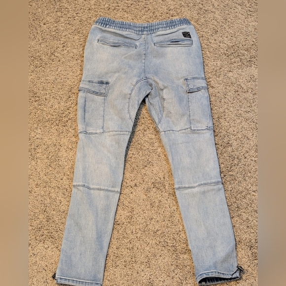 PacSun Y2K Blue Pull on Cargo Joggers Drawstring - Picture 7 of 10